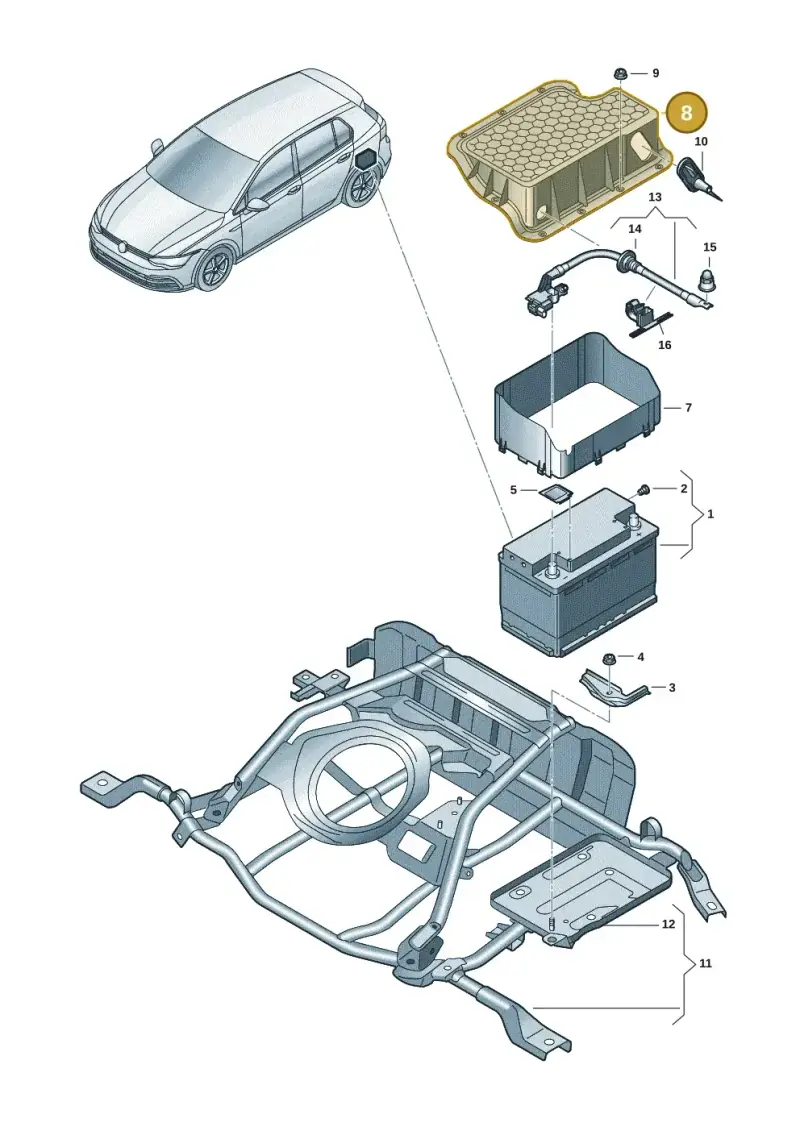5Q0915435D — SEAT Formentor TSI CUPRA (2020-) diagram 5h0915030, position 8