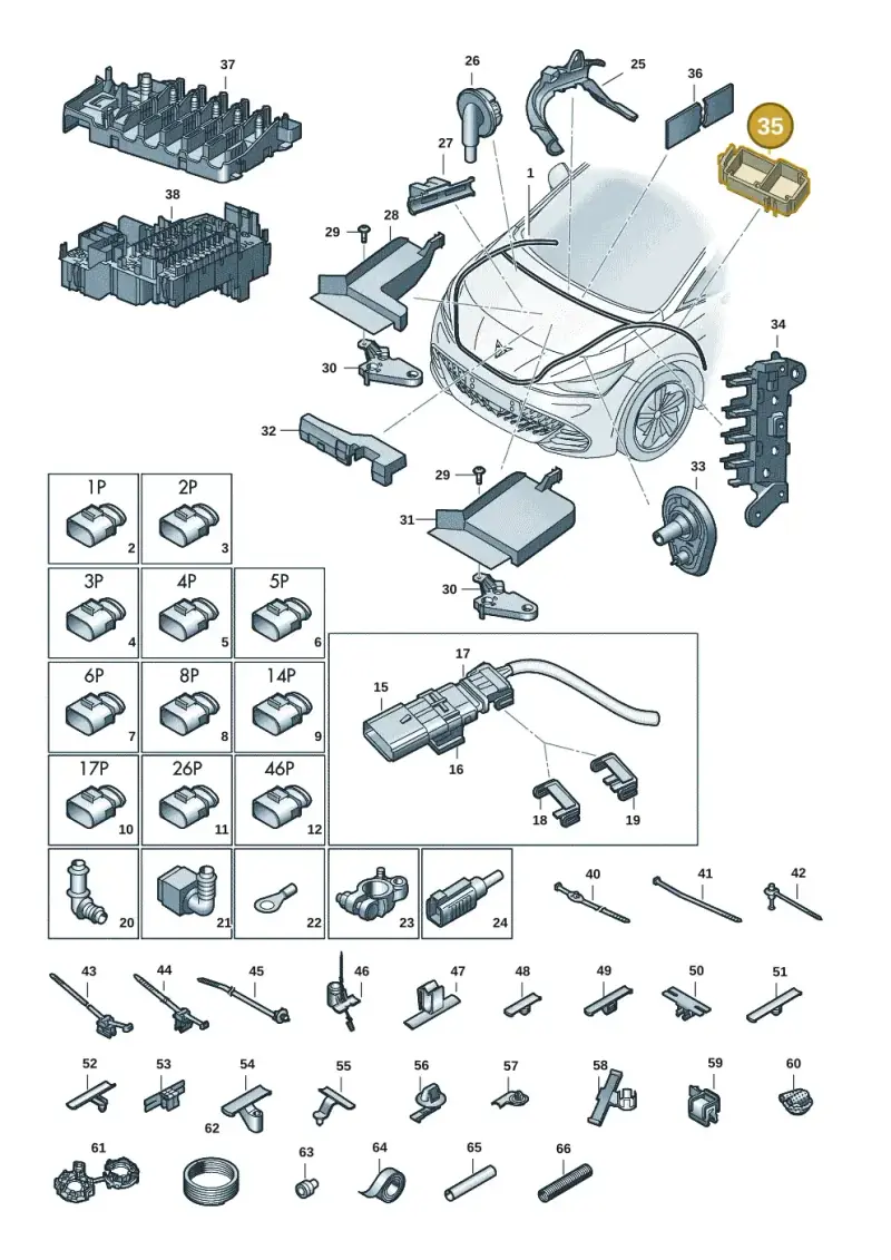 5Q0937545 — SEAT EBoost CUPRA (2021-) diagram 10s971080, position 35