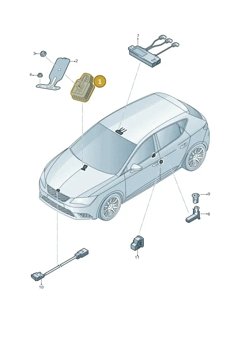 5Q0951605B — SEAT Formentor TSI CUPRA (2020-) diagram 754951400, position 1