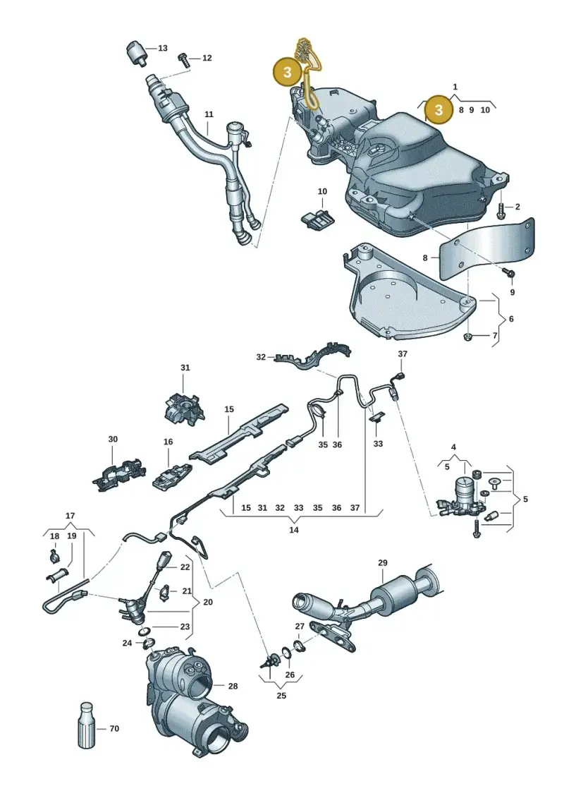 5Q0971404 — SEAT Ateca Style (2016-) diagram 834201125, position 3