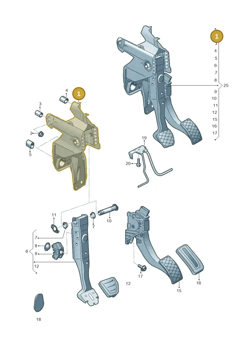 5Q1721115A — SEAT Leon style (2019-) diagram 793721610, position 1