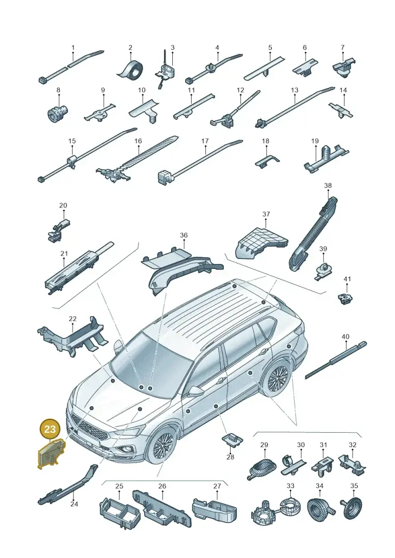 5Q1971616A — SEAT Tarraco FR (2018-2024) diagram 591971083, position 23