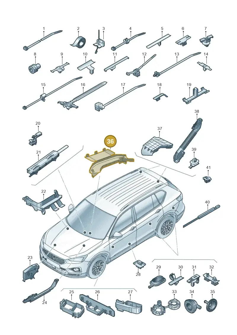 5Q1971821A — SEAT Tarraco FR (2018-2024) diagram 591971083, position 36