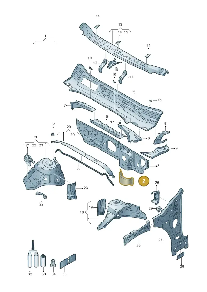 5Q2803177 — SEAT Formentor TSI CUPRA (2020-) diagram 5fn805050, position 2