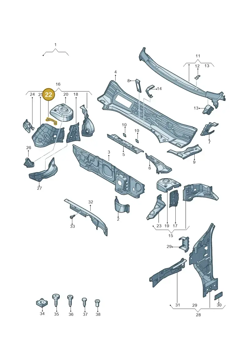 5QA121409 — SEAT Tarraco FR (2018-2024) diagram 591805050, position 22