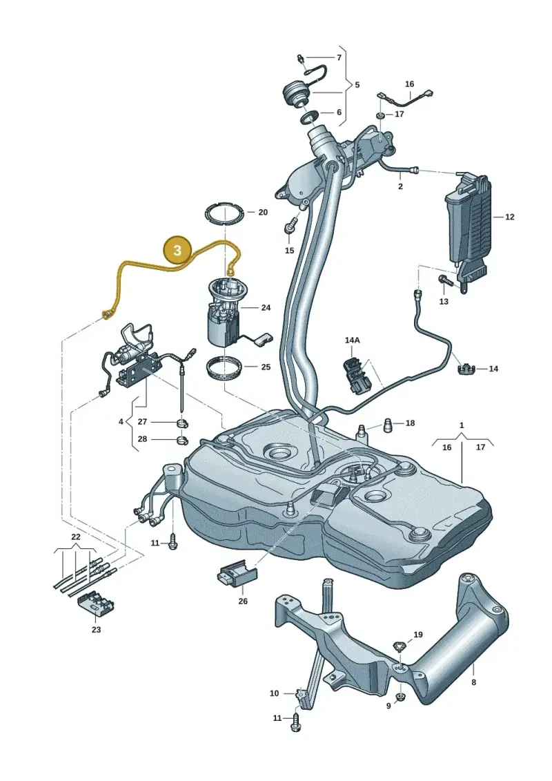 5QA201293G — SEAT 578 platform diagram 57x201010, position 3