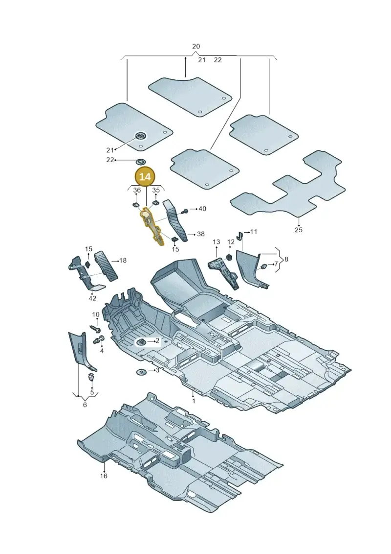 5QC864767 — SEAT Tarraco FR (2018-2024) diagram 884863000, position 14