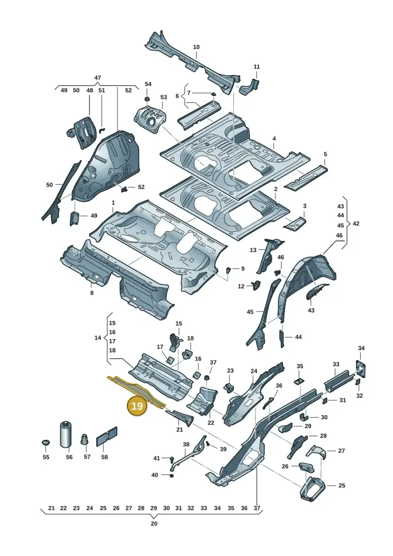 5QE803223 — SEAT Formentor TSI CUPRA (2020-) diagram 5fn803014, position 19