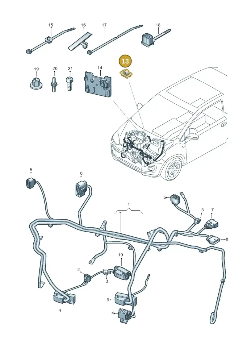 5QE937510 — SEAT Mii electric (2020-2021) diagram 772971030, position 13