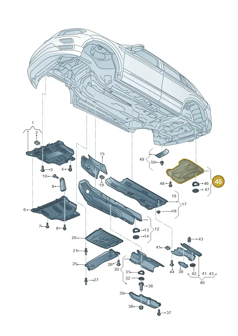5QF825701F — SEAT Tarraco FR (2018-2024) diagram 591825000, position 45