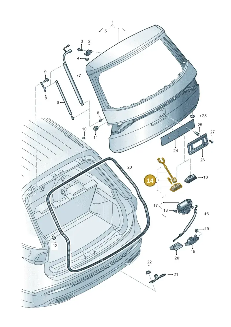 5TA827566F — SEAT Tarraco FR (2018-2024) diagram 591827000, position 14
