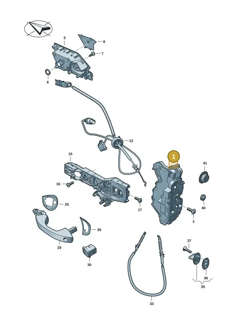 5TB837015D — SEAT EBoost CUPRA (2021-) diagram 5h0837000, position 1