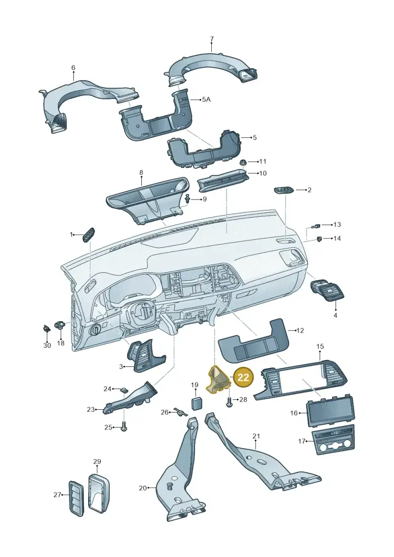 5TC819152 — SEAT Ateca Style (2016-) diagram 893819300, position 22