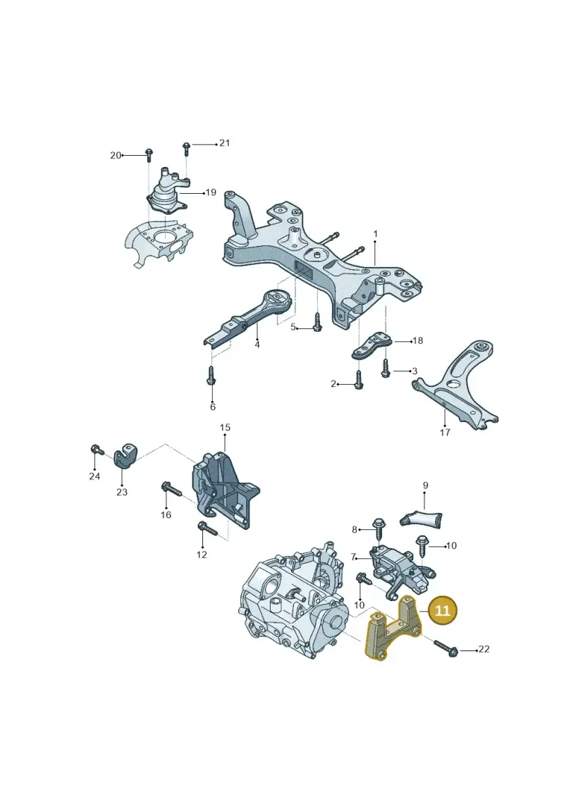 5U0199111A — Volkswagen Voyage (2016-2023) diagram 558199100, position 11