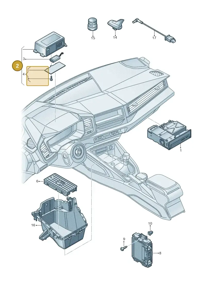 5WA035282 — Audi A1 Sportback (2018-2025) diagram 592035550, position 2