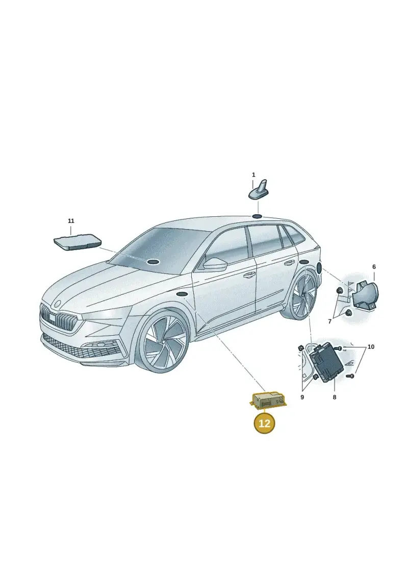 5WA035284E — Skoda Kushaq (2021-) diagram 62t035040, position 12