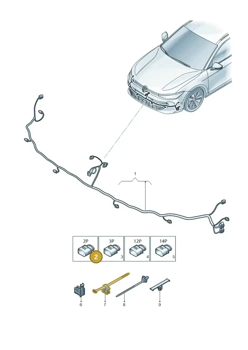 5WA035447A — Volkswagen Passat Estate (2023-2025) diagram 3j0971000, position 2