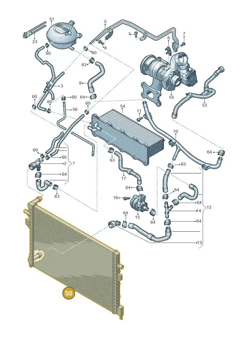 5WA121251M — SEAT Formentor TSI CUPRA (2020-) diagram 780121260, position 50