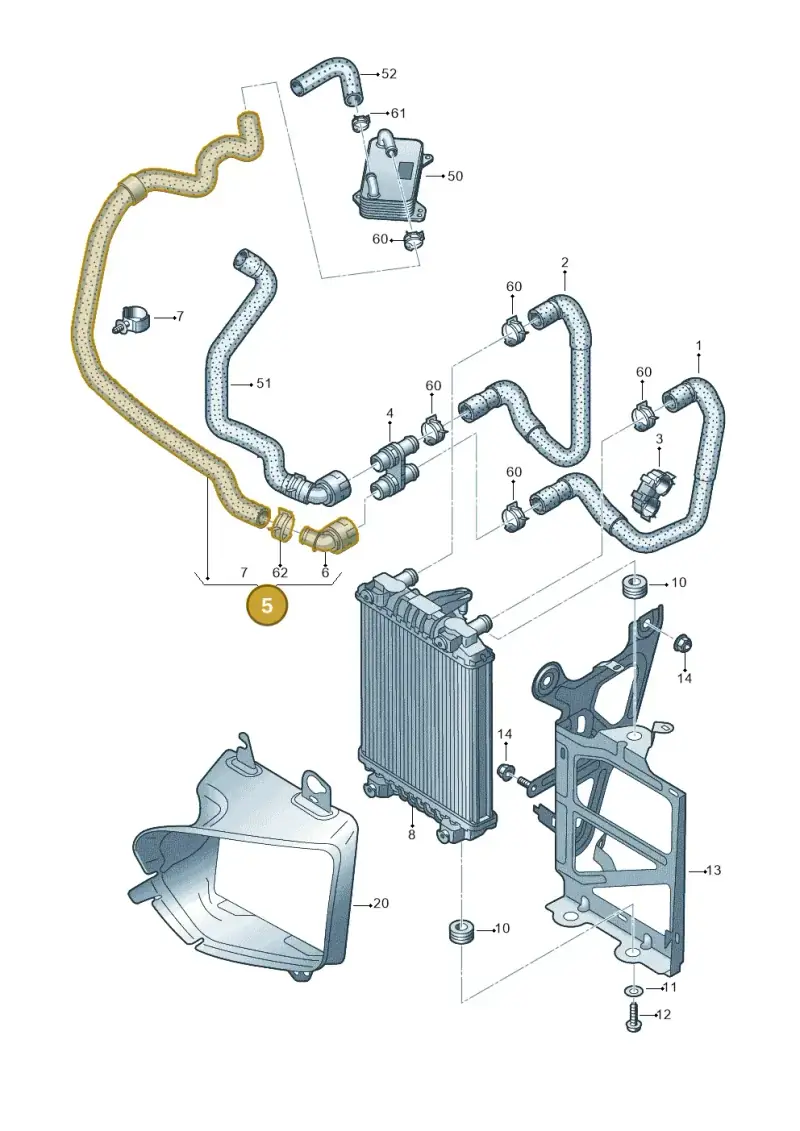 5WA122051AE — SEAT Ateca Style (2016-) diagram 827121428, position 5