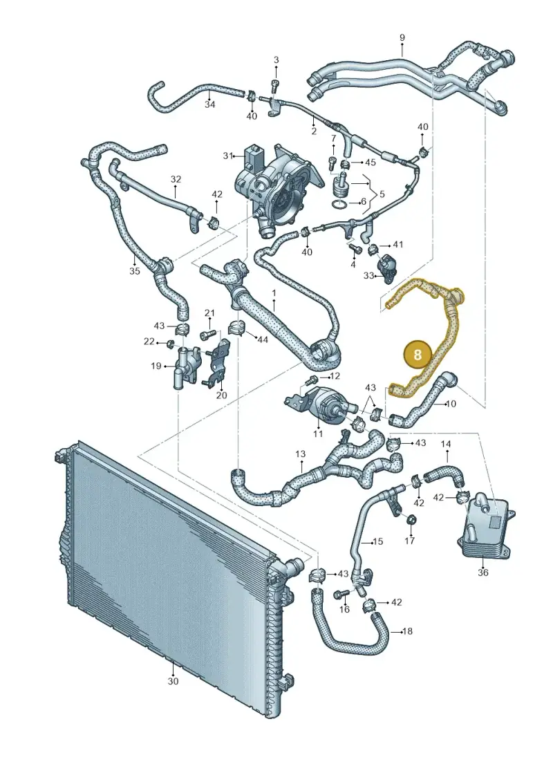 5WA122157AC — SEAT Formentor TSI CUPRA (2020-) diagram 596121057, position 8