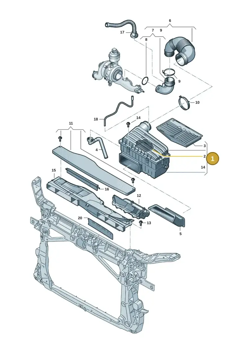 5WA129607 — SEAT Formentor TSI CUPRA (2020-) diagram 5h0129070, position 1