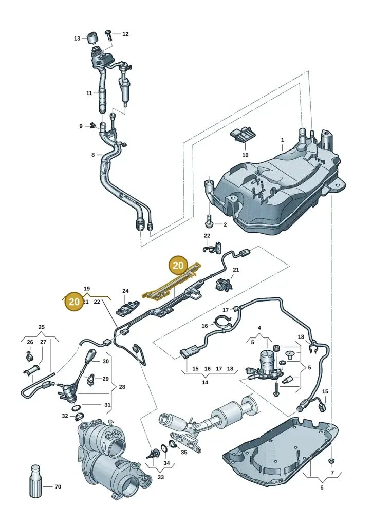5WA131327A — SEAT Formentor TSI CUPRA (2020-) diagram 5h0253104, position 20
