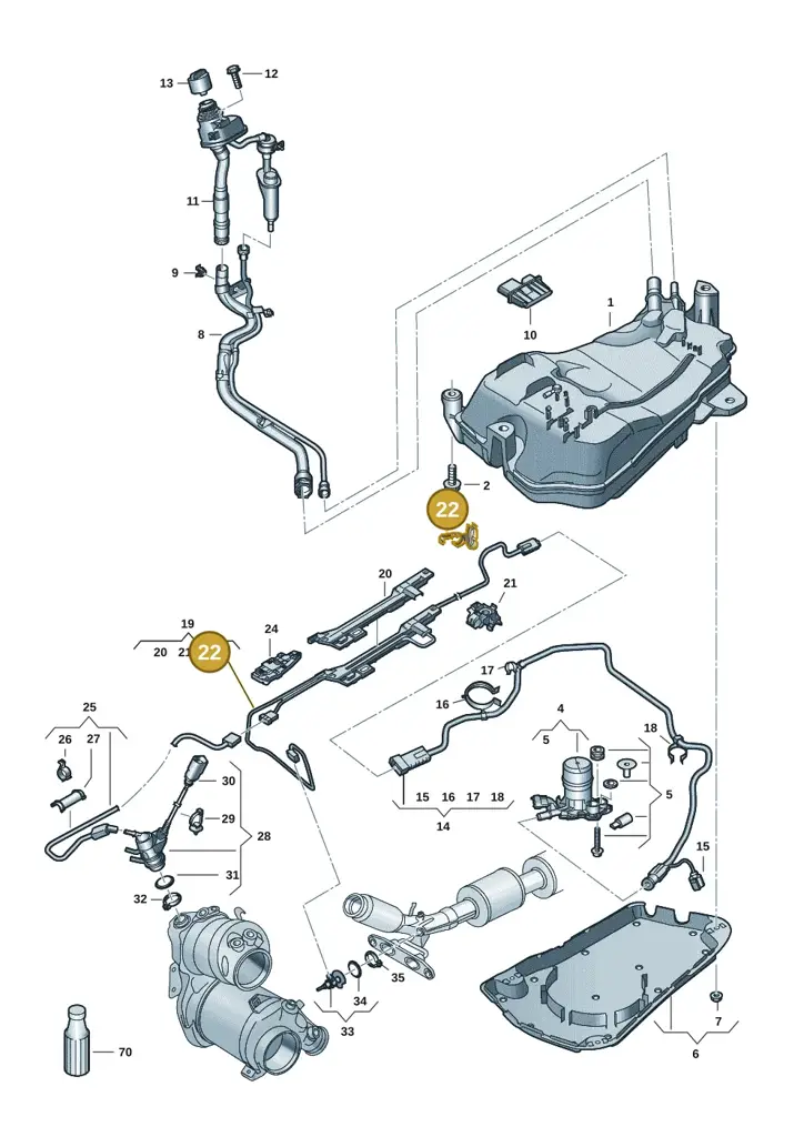 5WA131327D — SEAT Formentor TSI CUPRA (2020-) diagram 5h0253104, position 22
