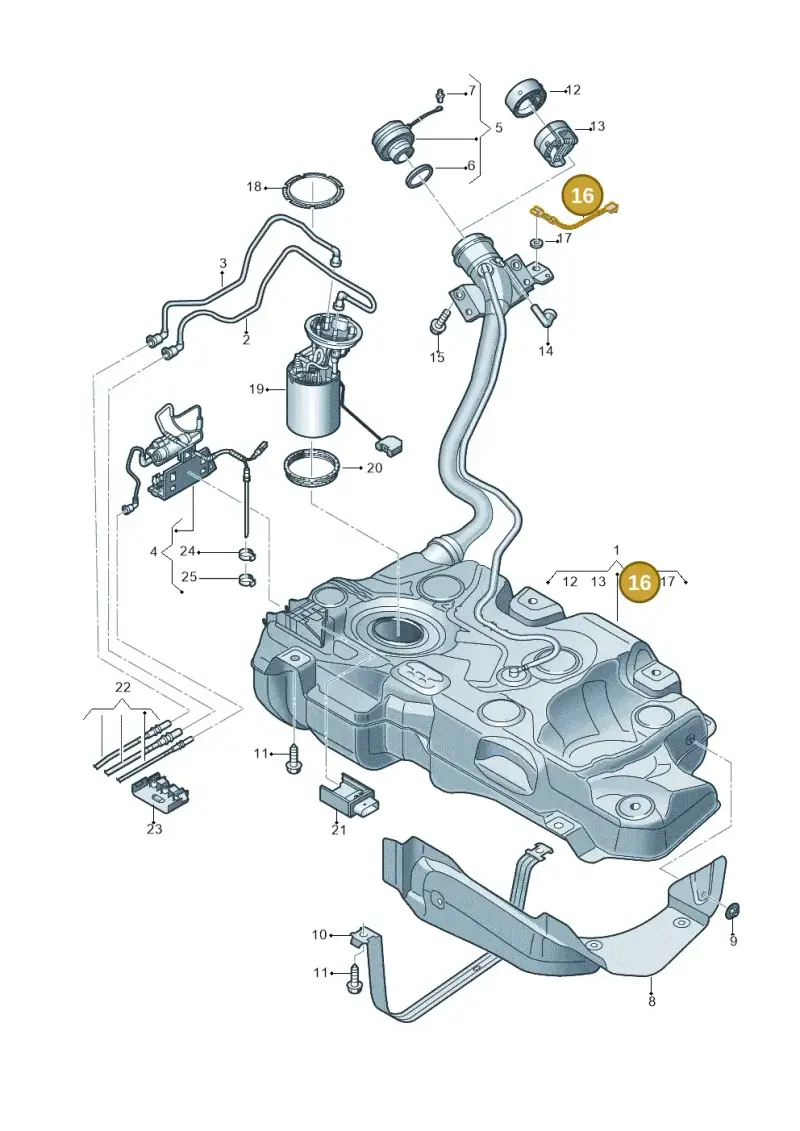 5WA201142D — SEAT Leon style (2019-) diagram 746201600, position 16
