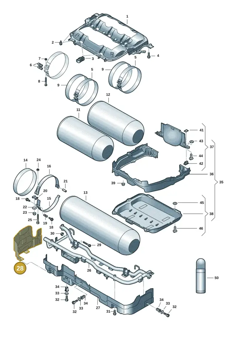 5WA201546A — SEAT Leon style (2019-) diagram 5h0201010, position 28