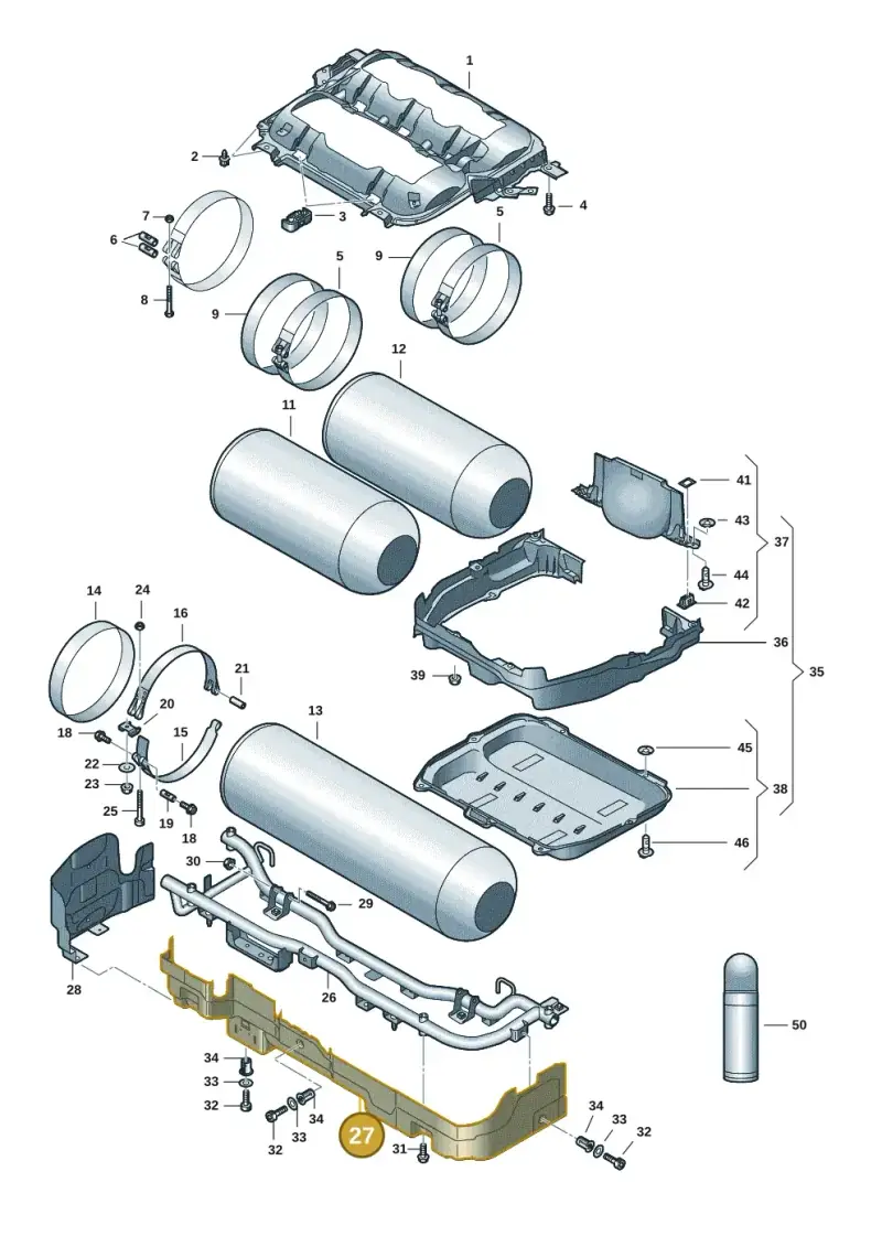 5WA201546C — SEAT Leon style (2019-) diagram 5h0201010, position 27