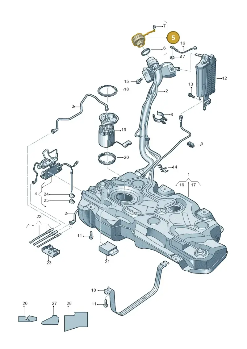 5WA201550AL — SEAT Leon style (2019-) diagram 585201060, position 5