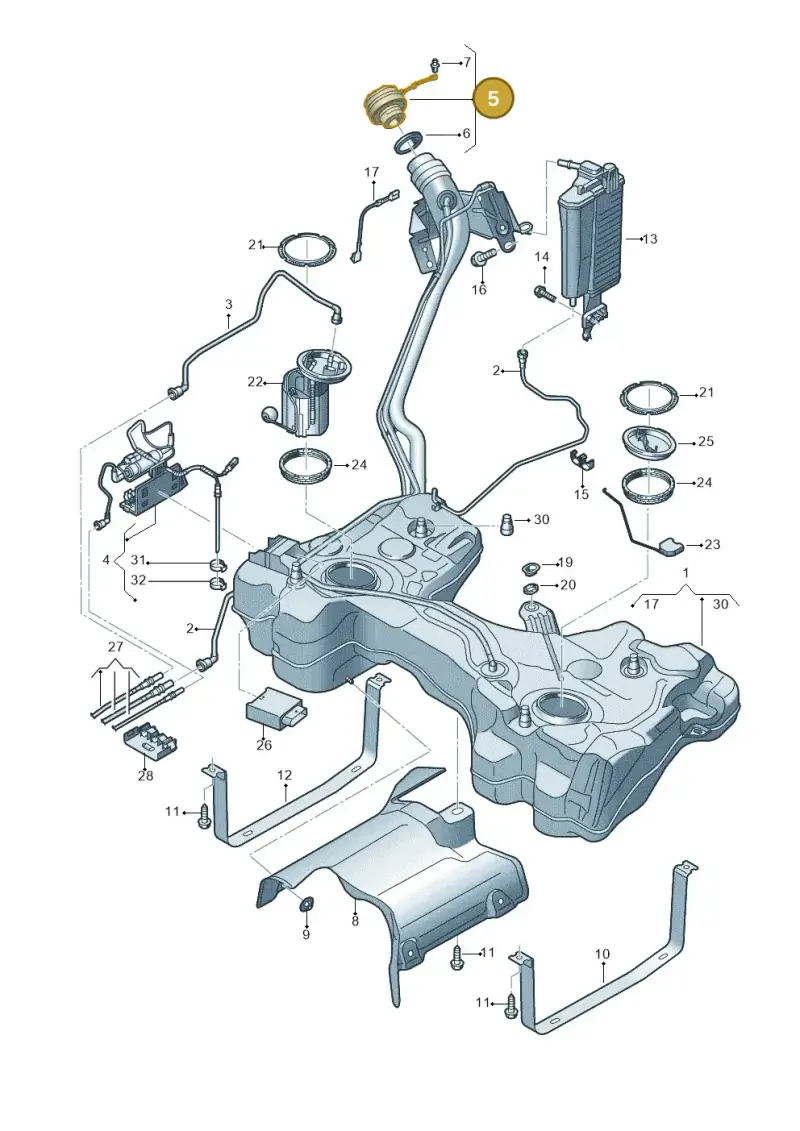 5WA201550AL — SEAT Formentor TSI CUPRA (2020-) diagram 813201049, position 5