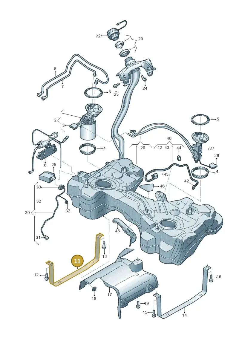 5WA201654 — SEAT Formentor TSI CUPRA (2020-) diagram 596201150, position 11
