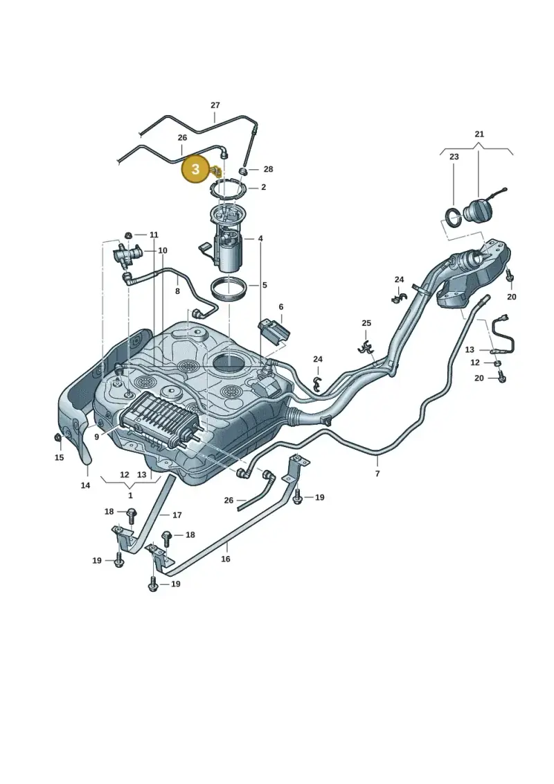 5WA201733 — Volkswagen Multivan (2021-2025) diagram 7t0201050, position 3