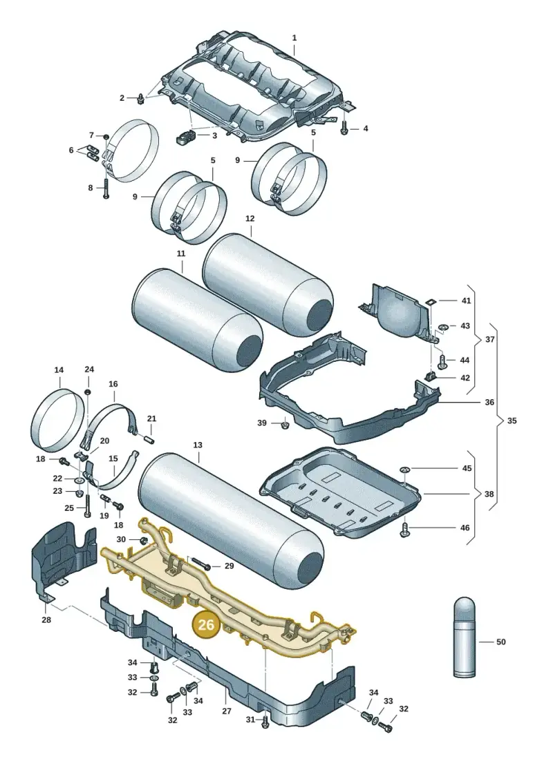 5WA201874A — SEAT Leon style (2019-) diagram 5h0201010, position 26