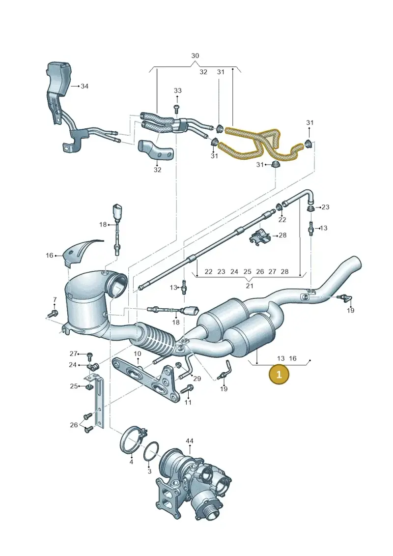 5WA254500T — Audi A3 Sportback (2019-2025) diagram 596253360, position 1
