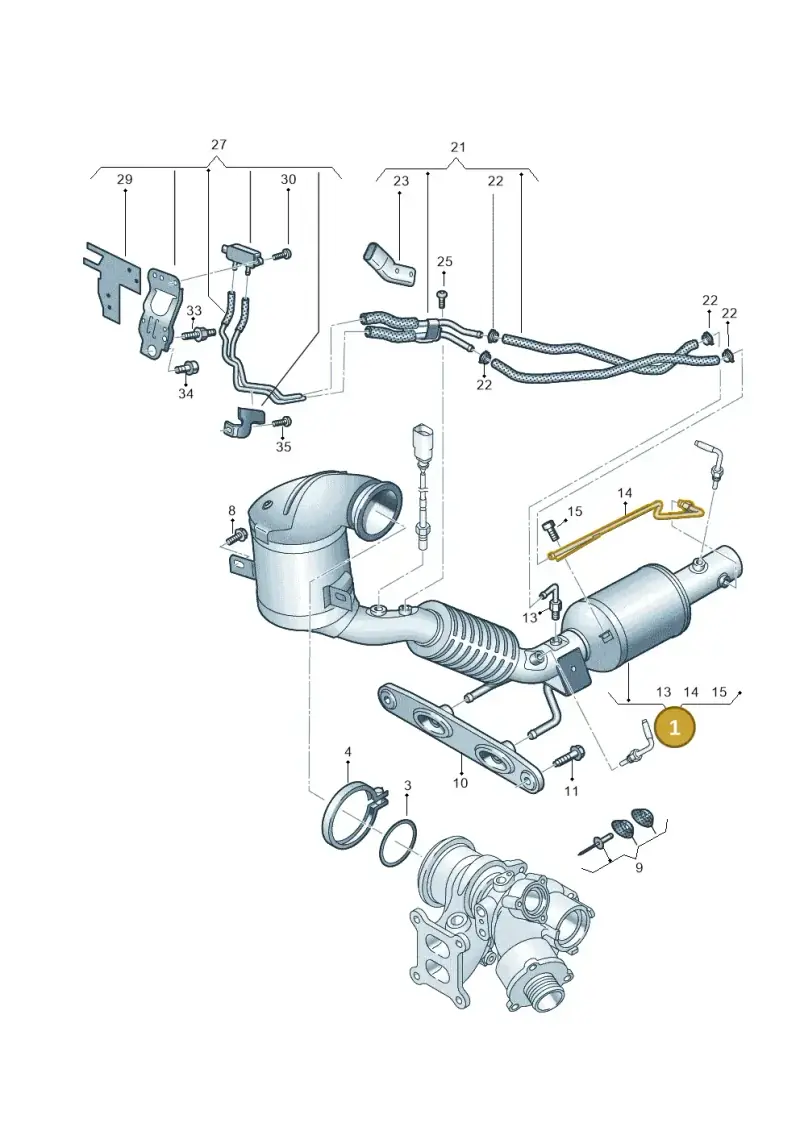 5WA254501EX — Skoda Octavia (2019-2022) diagram 585253055, position 1