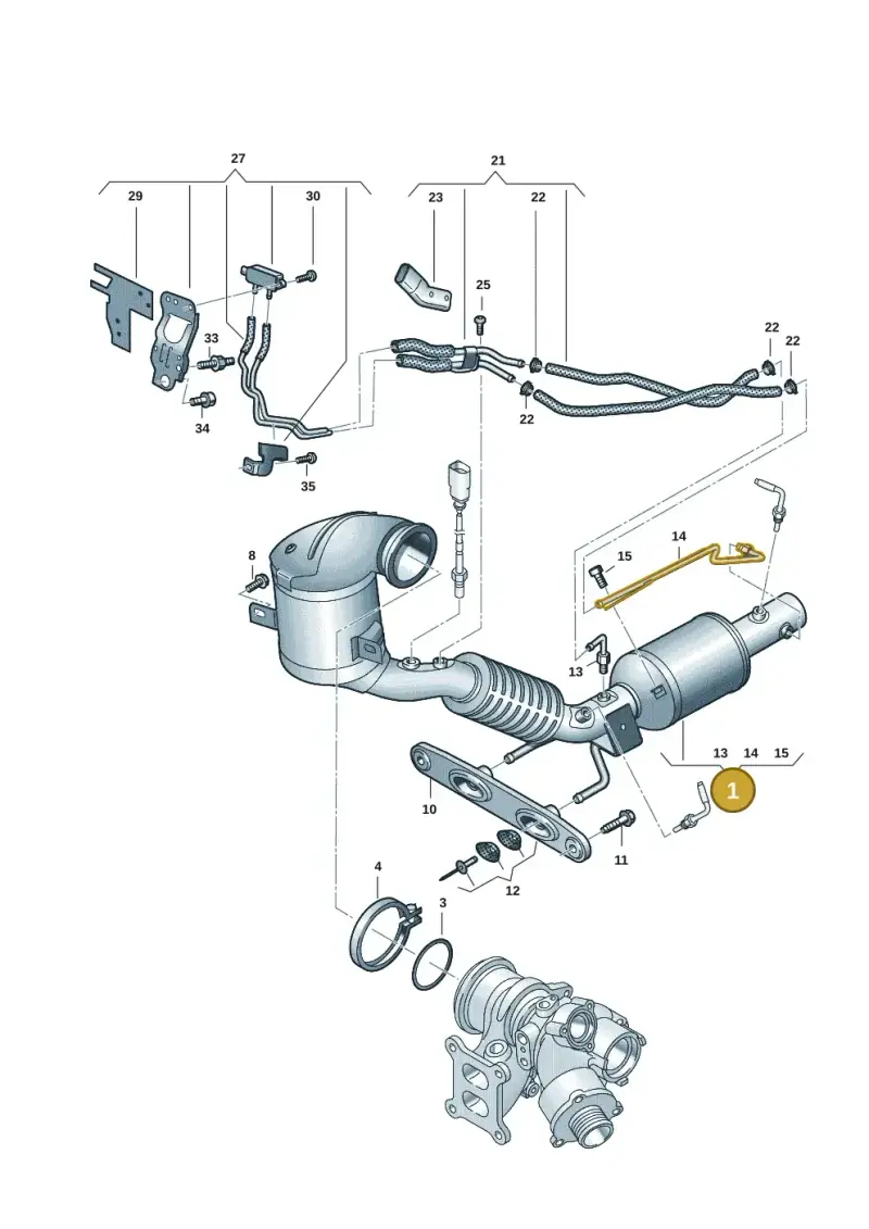 5WA254501EX — Skoda Superb Combi (2015-2024) diagram 5h0253040, position 1