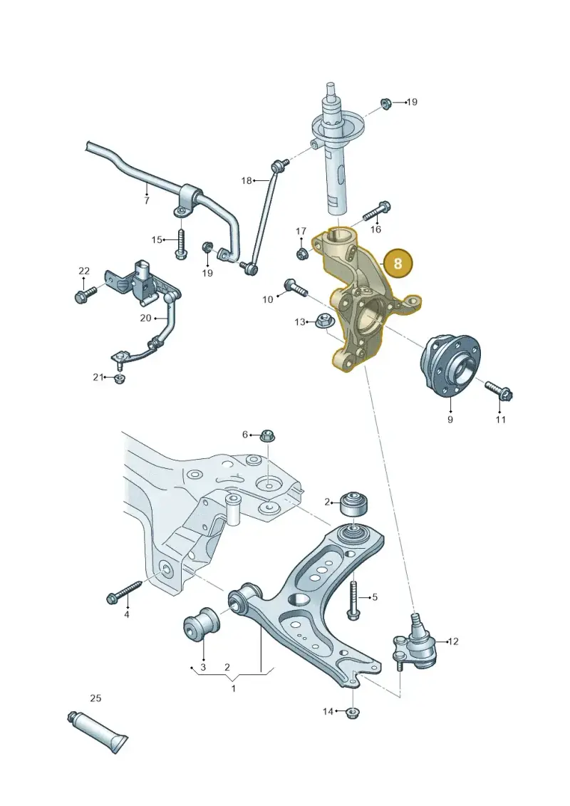 5WA407254A — SEAT Formentor TSI CUPRA (2020-) diagram 827407000, position 8