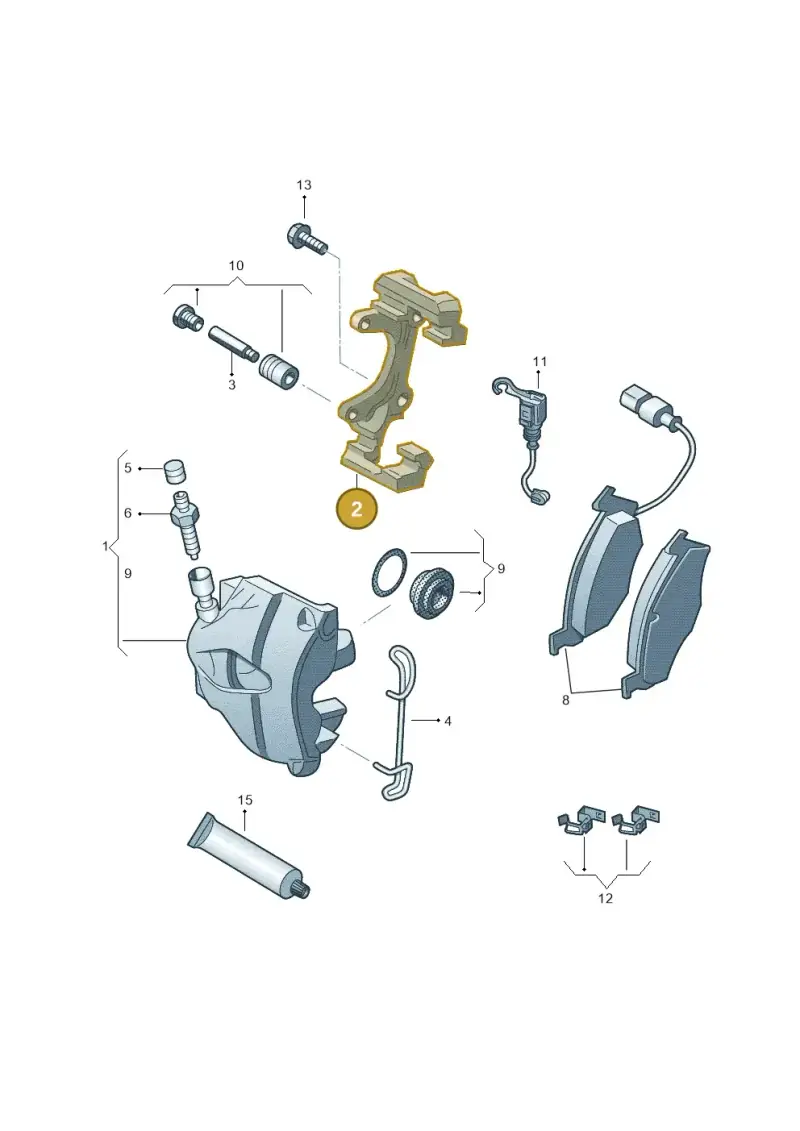5WA615125B — SEAT 578 platform diagram 3j0615265, position 2