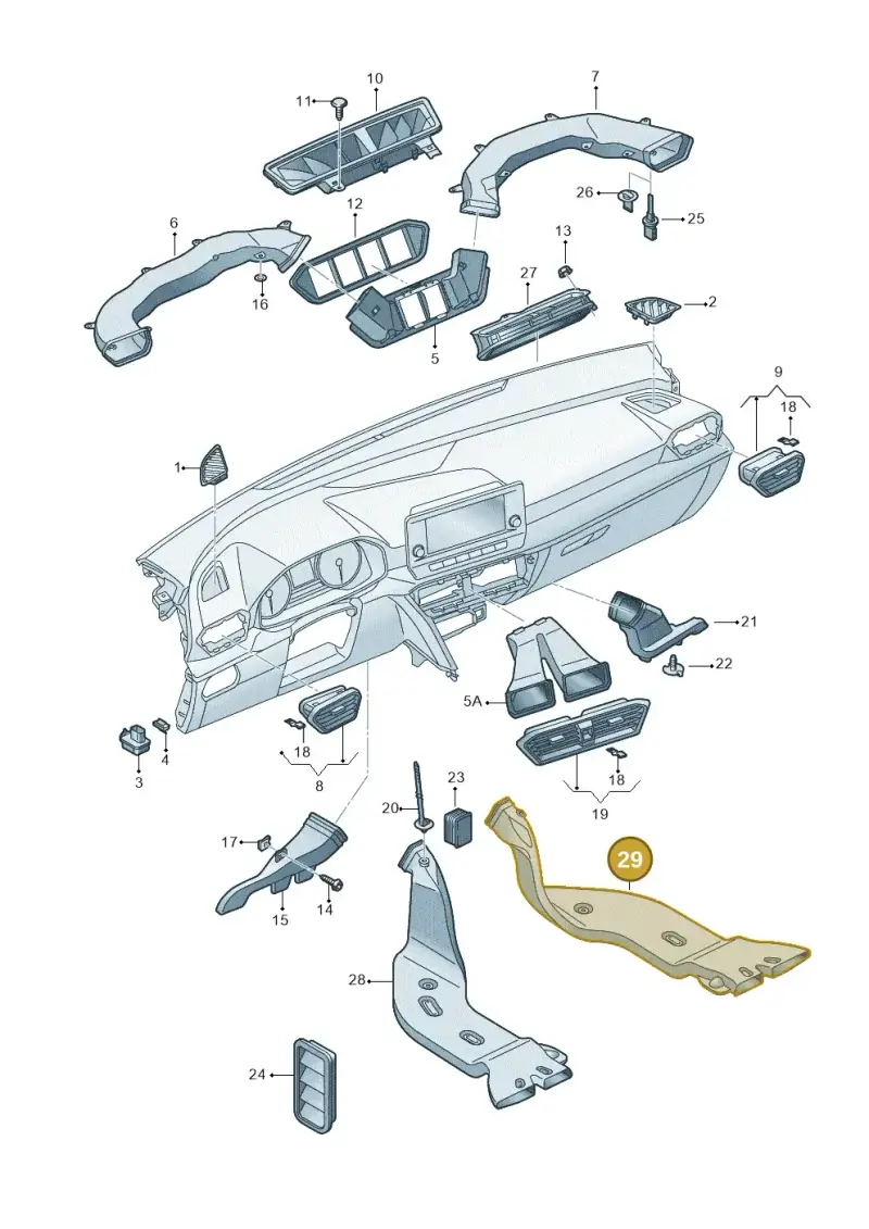 5WA819806B — SEAT Formentor TSI CUPRA (2020-) diagram 5fn819030, position 29