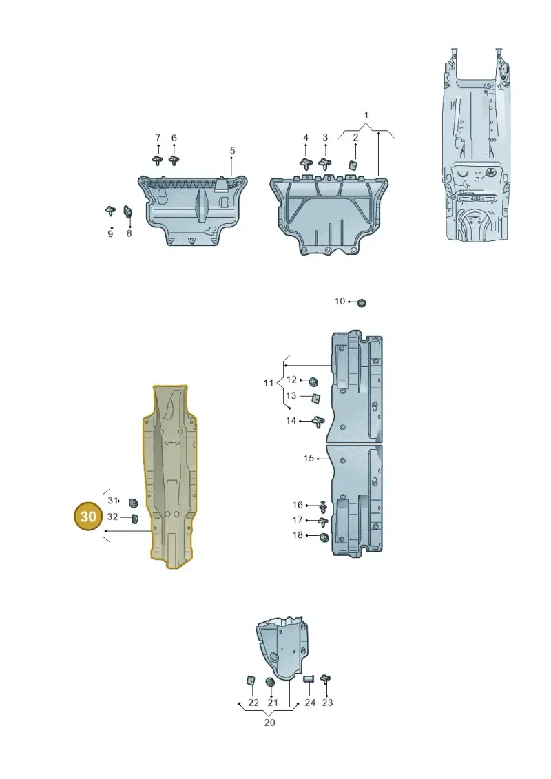 5WA825661 — Skoda Octavia (2019-2022) diagram 585825130, position 30