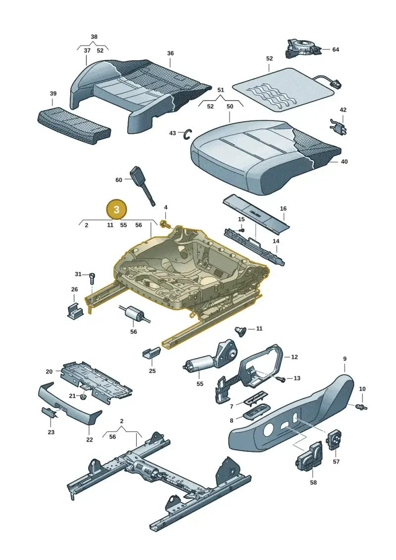5WA881106 — SEAT EBoost CUPRA (2021-) diagram 10a881100, position 3