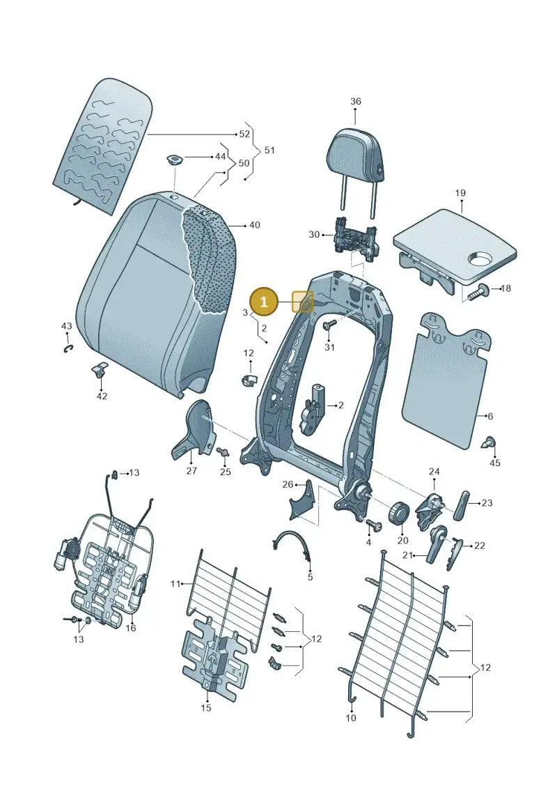 5WA881516 — SEAT Tarraco FR (2018-2024) diagram 884881500, position 1