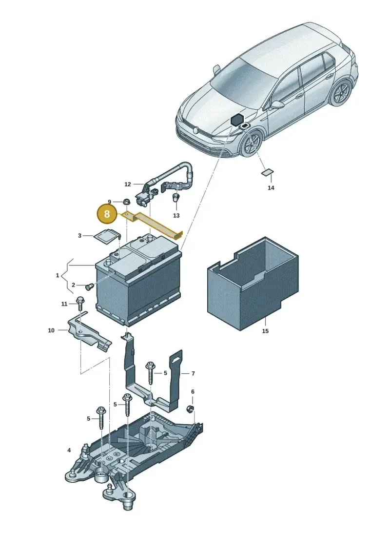 5WA915313B — SEAT Leon style (2019-) diagram 5h0915000, position 8