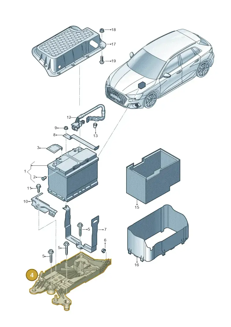 5WA915331B — Audi A3 Sportback (2019-2025) diagram 596915000, position 4