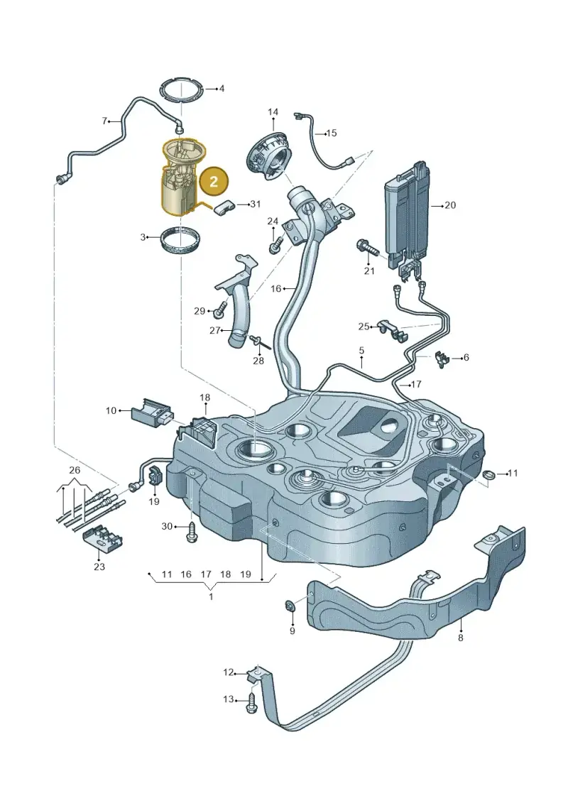 5WA919051A — Audi TTS (2014-2023) diagram 850201100, position 2
