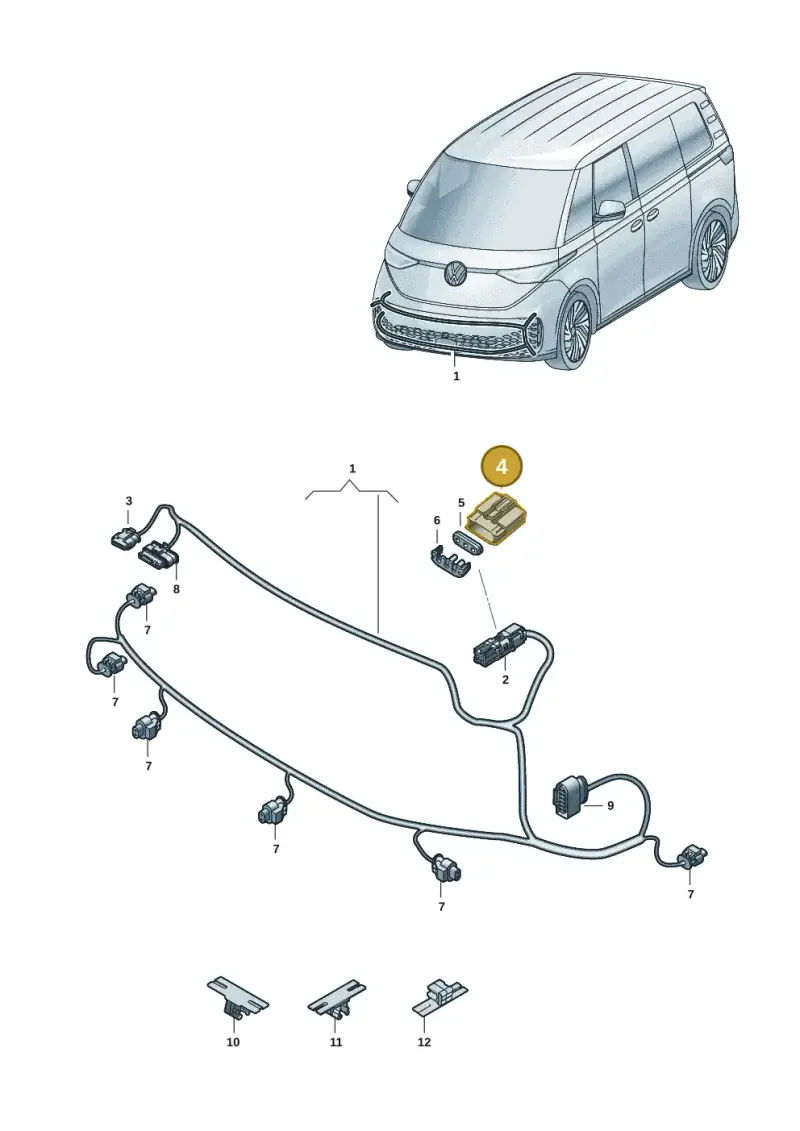 5WA972483D — Volkswagen ID. Buzz (2022-2025) diagram 15a971000, position 4
