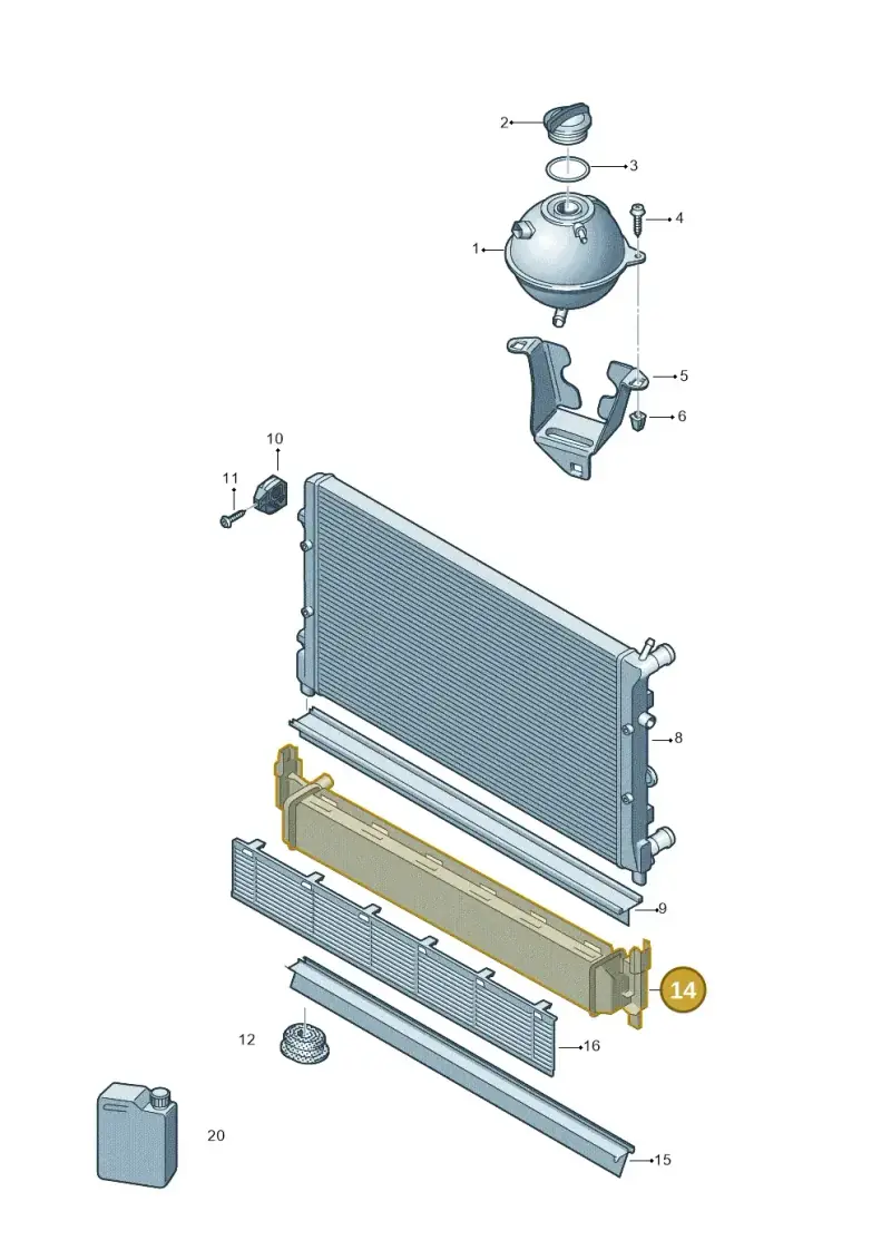 6C0121253B — SEAT Ibiza Stylance (2015-) diagram 747121780, position 14