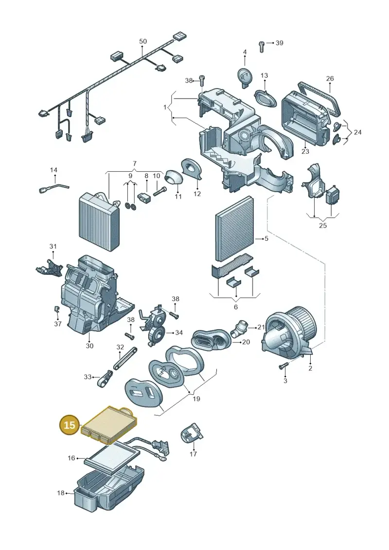 6C0819031 — SEAT Ibiza Stylance (2015-) diagram 773820100, position 15